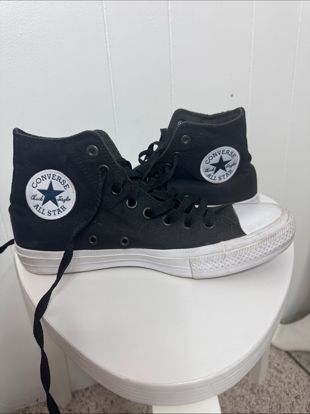 Converse women’s 9 black high top sneakers